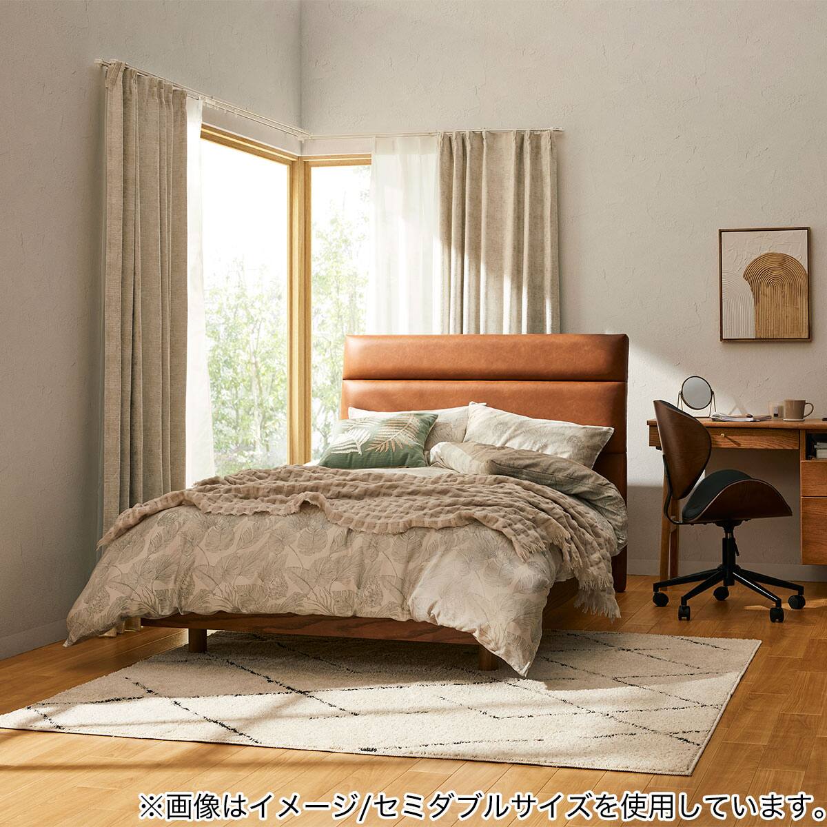 すのこベッドフレーム ダブル (Living in Comfort / ANV002 MBR