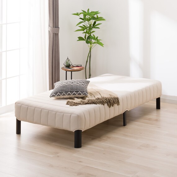 シングル脚付きマットレスベッド(CT002 BE/BK) 1枚目画像