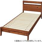 ダブルすのこベッドフレーム(MF501 キャビネット 棚/コンセント/照明付き BR) 1枚目画像