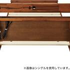 ダブルすのこベッドフレーム(MF501 キャビネット 棚/コンセント/照明付き BR) 4枚目画像