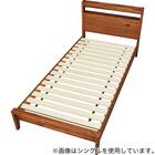 ダブルすのこベッドフレーム(MF501 キャビネット 棚/コンセント/照明付き BR) 10枚目画像