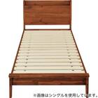 セミダブルすのこベッドフレーム(MF501 フラットタイプ  棚付き BR) 2枚目画像