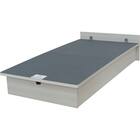 収納付きベッドフレーム シングル ヘッドレスタイプ (OP IB 縦開き 浅型 WW) 4枚目画像