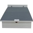 収納付きベッドフレーム シングル ヘッドレスタイプ (OP IB 縦開き 浅型 WW) 5枚目画像