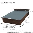 収納付きベッドフレーム シングル ヘッドレスタイプ (OP IB 縦開き 浅型 WW) 9枚目画像