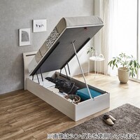 シングルベッドフレーム(OP IB フラット たて開き 深型 WW)