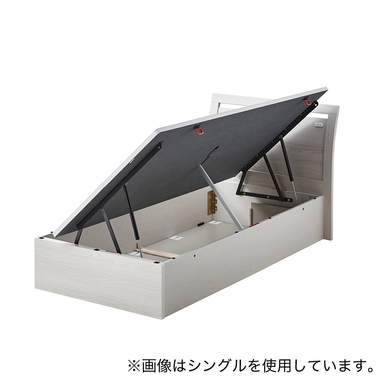 収納付きベッドフレーム シングル フラットタイプ (OP IB 横開き 深型