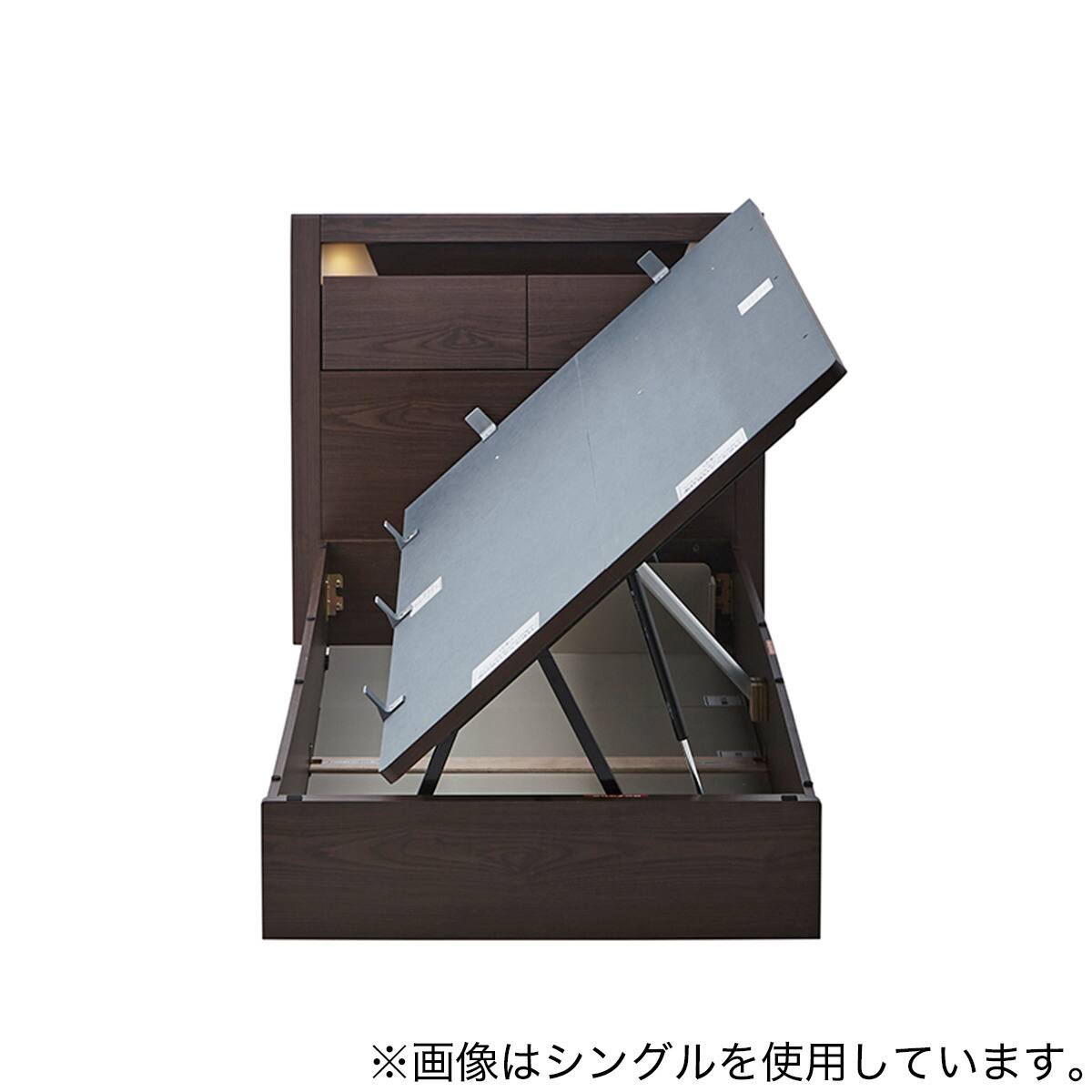 収納付きベッドフレーム シングル キャビネットタイプ (OP IB 宮
