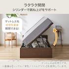 セミダブルベッドフレーム(OP IB ヘッドレス よこ開き 浅型 MBR) 2枚目画像