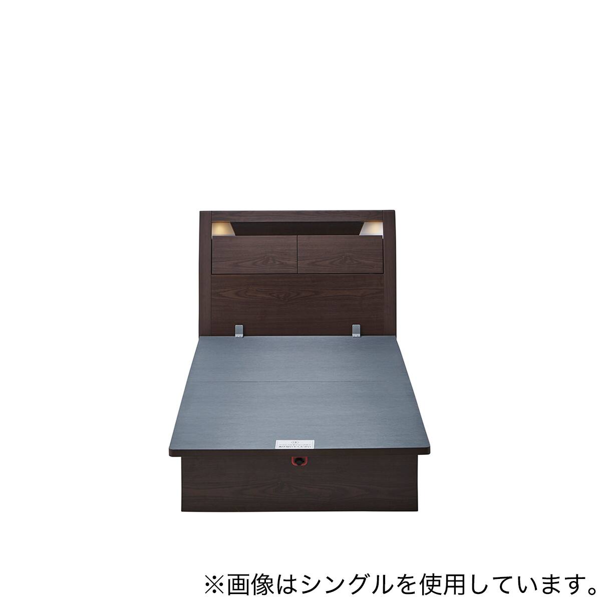収納付きベッドフレーム セミダブル キャビネットタイプ (OP IB 宮