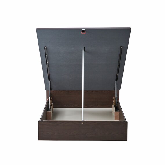 ダブルベッドフレーム(OP IB キャビネット 宮・照明付き たて開き 深型 MBR) 4枚目画像