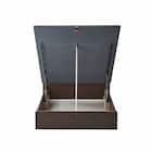 ダブルベッドフレーム(OP IB キャビネット 宮・照明付き たて開き 深型 MBR) 4枚目画像