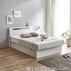 ダブルベッドフレーム(OP IB キャビネット 宮・照明付き よこ開き 深型 WW) 2枚目画像