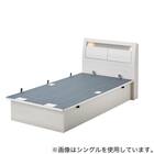 ダブルベッドフレーム(OP IB キャビネット 宮・照明付き よこ開き 深型 WW) 7枚目画像