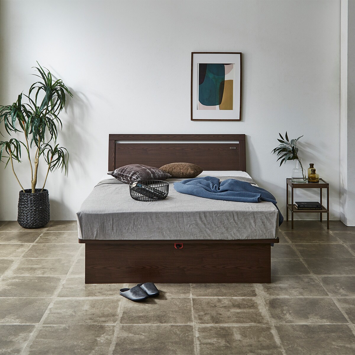 ダブルベッドフレーム(OP IB フラット たて開き 深型 MBR) | ニトリ