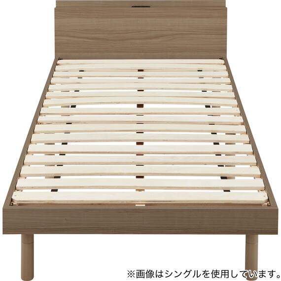 セミダブルすのこベッドフレームマットレスセット(BF501 MBR/RX05EC） 4枚目画像
