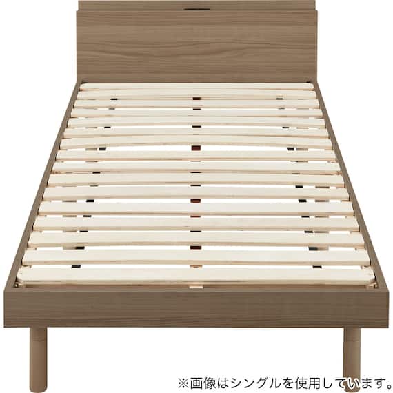 セミダブルすのこベッドフレームマットレスセット(BF501 MBR/RX05EC) 4枚目画像