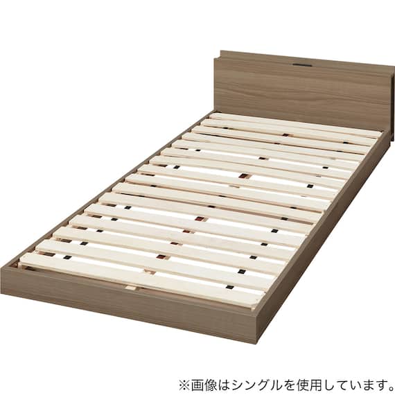 セミダブルすのこベッドフレームマットレスセット(BF501 MBR/RX05EC) 5枚目画像