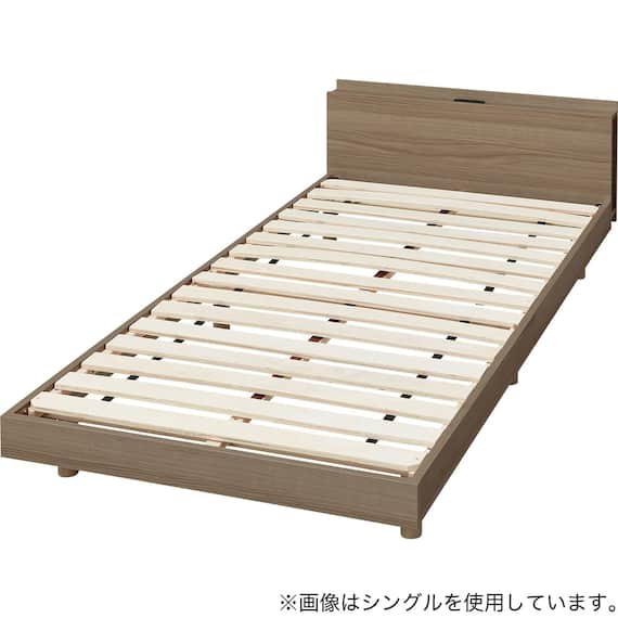 セミダブルすのこベッドフレームマットレスセット(BF501 MBR/RX05EC) 6枚目画像