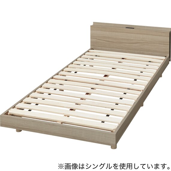 すのこベッド + マットレスセット セミダブル (BF501 S GW/Nスリープ C1-05 EM） 6枚目画像