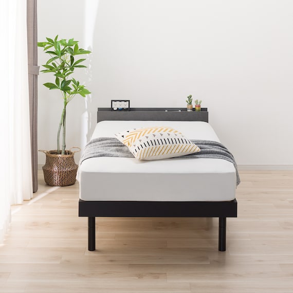 シングルすのこベッドフレーム(BF501 GY) 2枚目画像