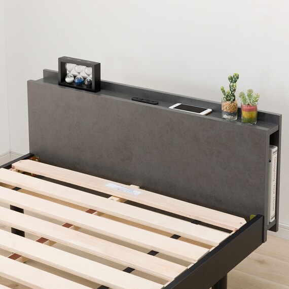 シングルすのこベッドフレーム(BF501 GY) 5枚目画像