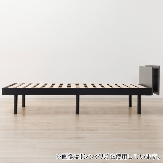 セミダブルすのこベッドフレームマットレスセット(BF501 GY/RX05EC） 4枚目画像