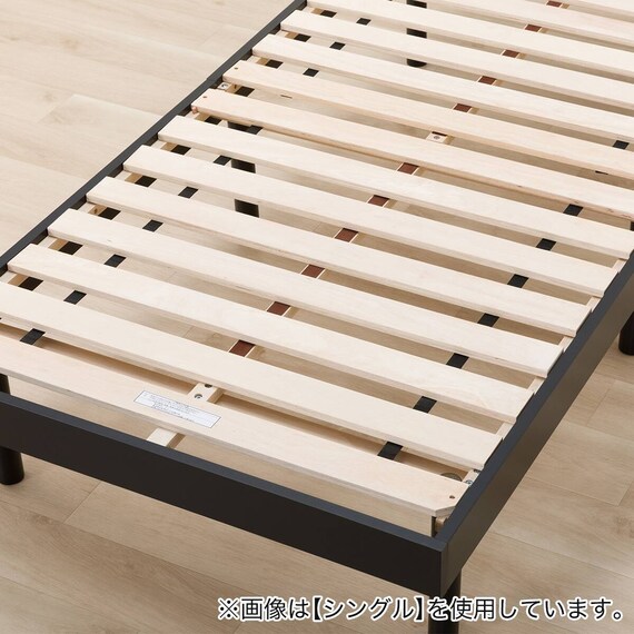 セミダブルすのこベッドフレームマットレスセット(BF501 GY/RX05EC） 6枚目画像
