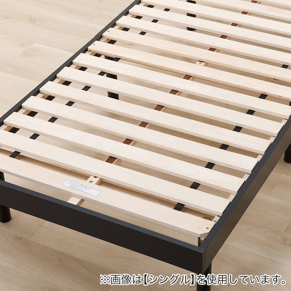 セミダブルすのこベッドフレームマットレスセット(BF501 GY/RX05EC) 6枚目画像
