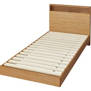 天然木すのこベッドフレーム(MF503 棚コンセント付き)