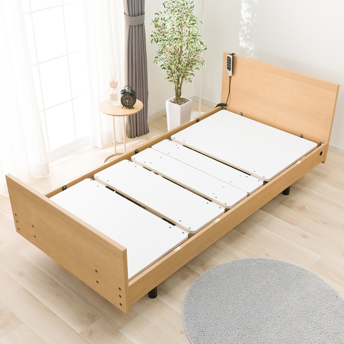 非課税】電動シングルベッドフレーム(NS001 3M LBR) | ニトリネット