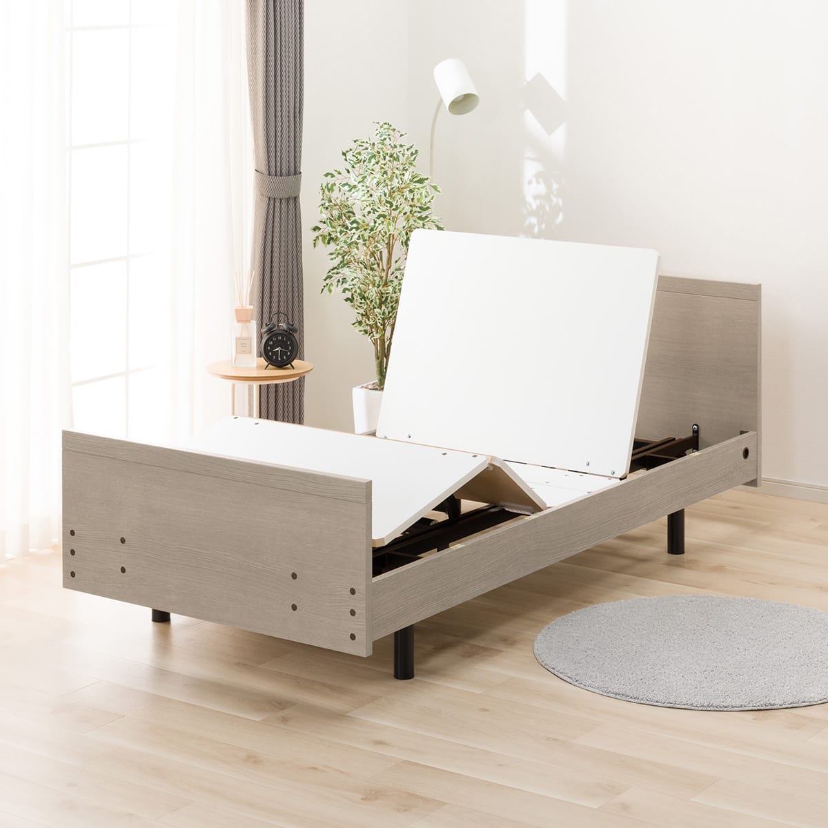 非課税】電動シングルベッドフレーム + マットレスセット(NS001 3M GW