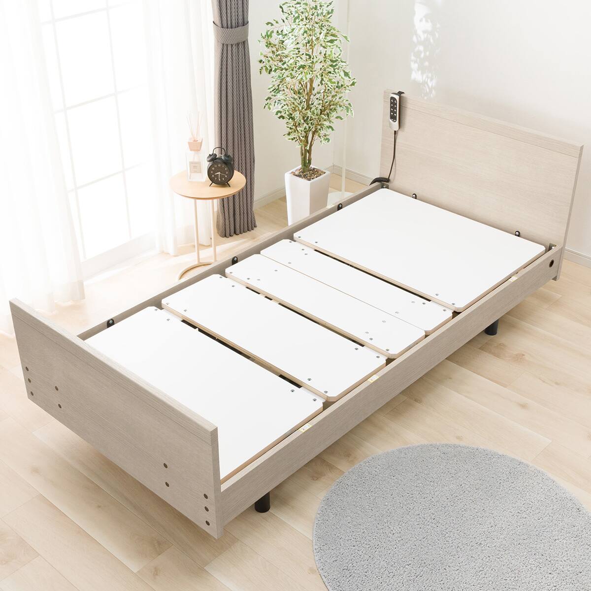 非課税】電動シングルベッドフレーム + マットレスセット(NS001 3M GW