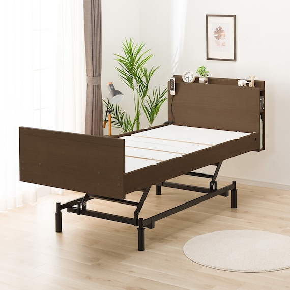 【非課税】電動シングルベッドフレーム(NS003 3M MBR) 1枚目画像