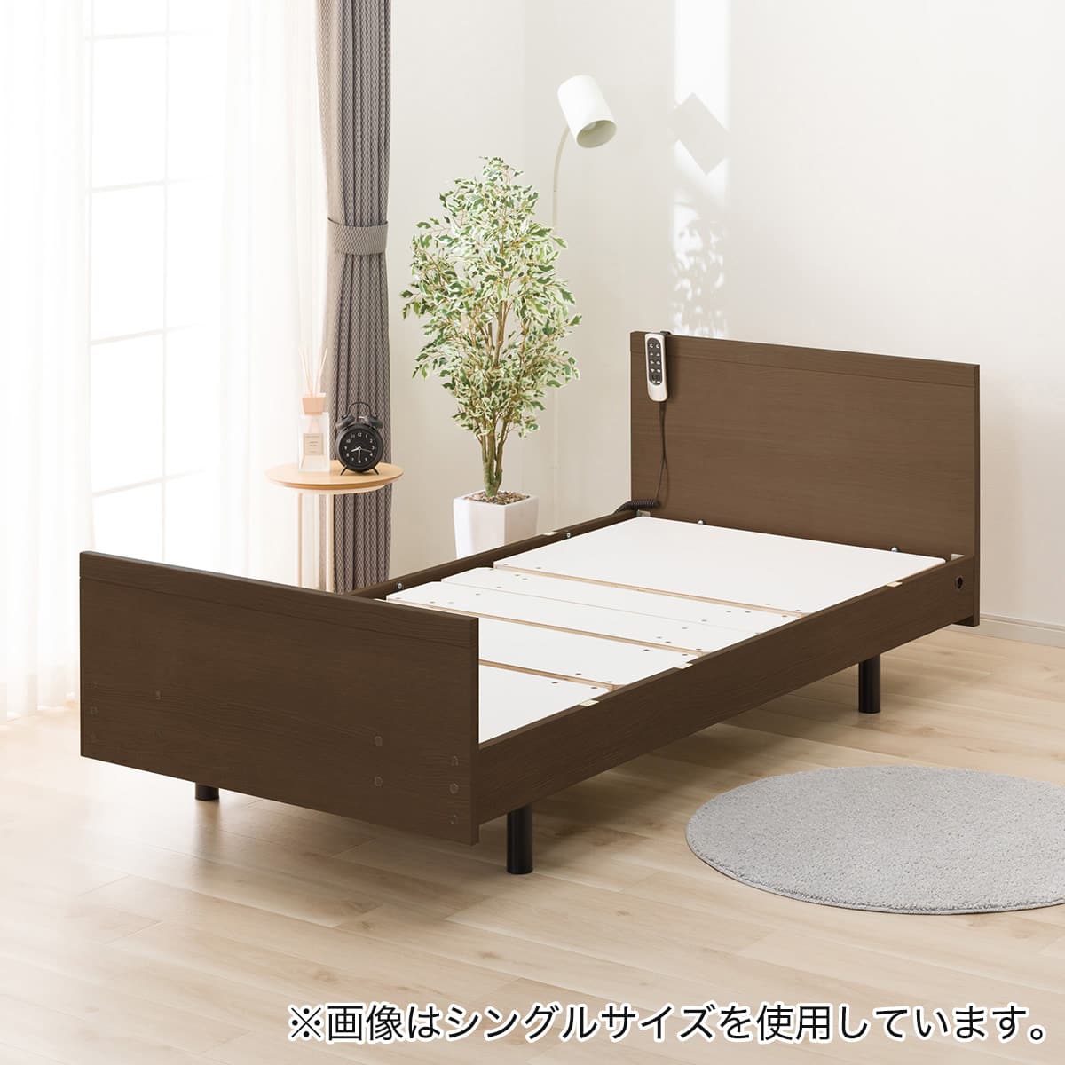電動ベッドフレーム セミダブル (NS001 3M フラット 3モーター MBR