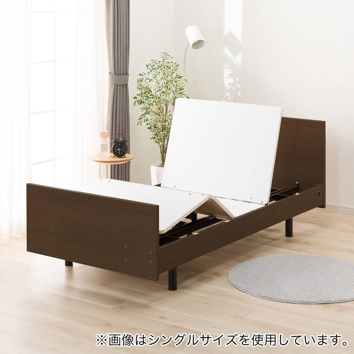 電動ベッドフレーム セミダブル (NS001 3M フラット 3モーター MBR