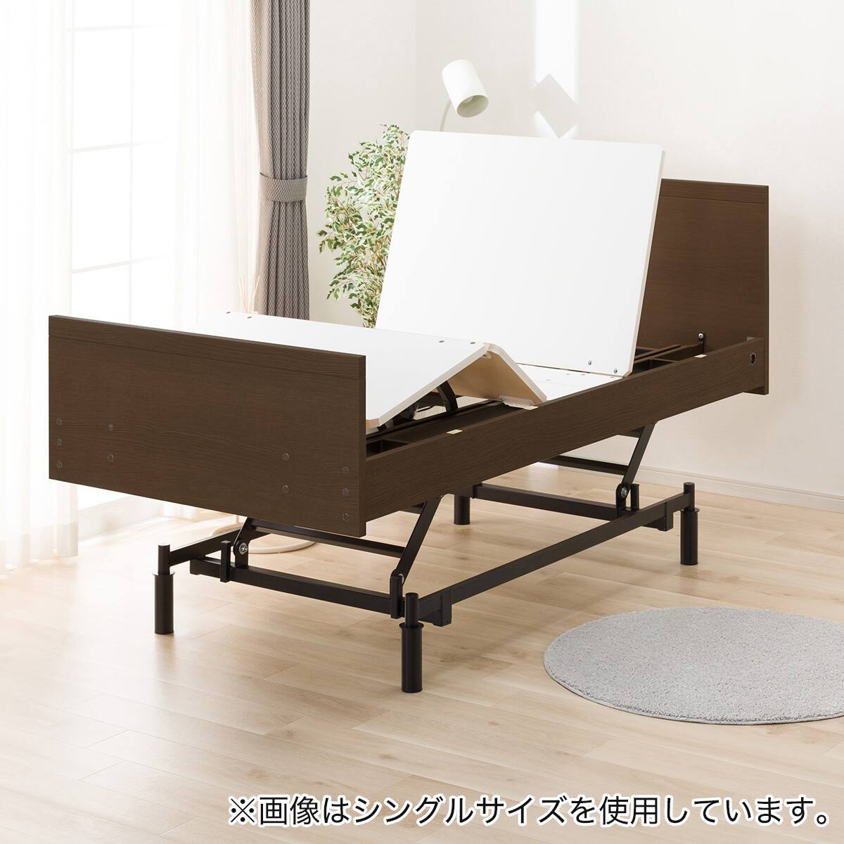 電動ベッドフレーム セミダブル (NS001 3M フラット 3モーター MBR