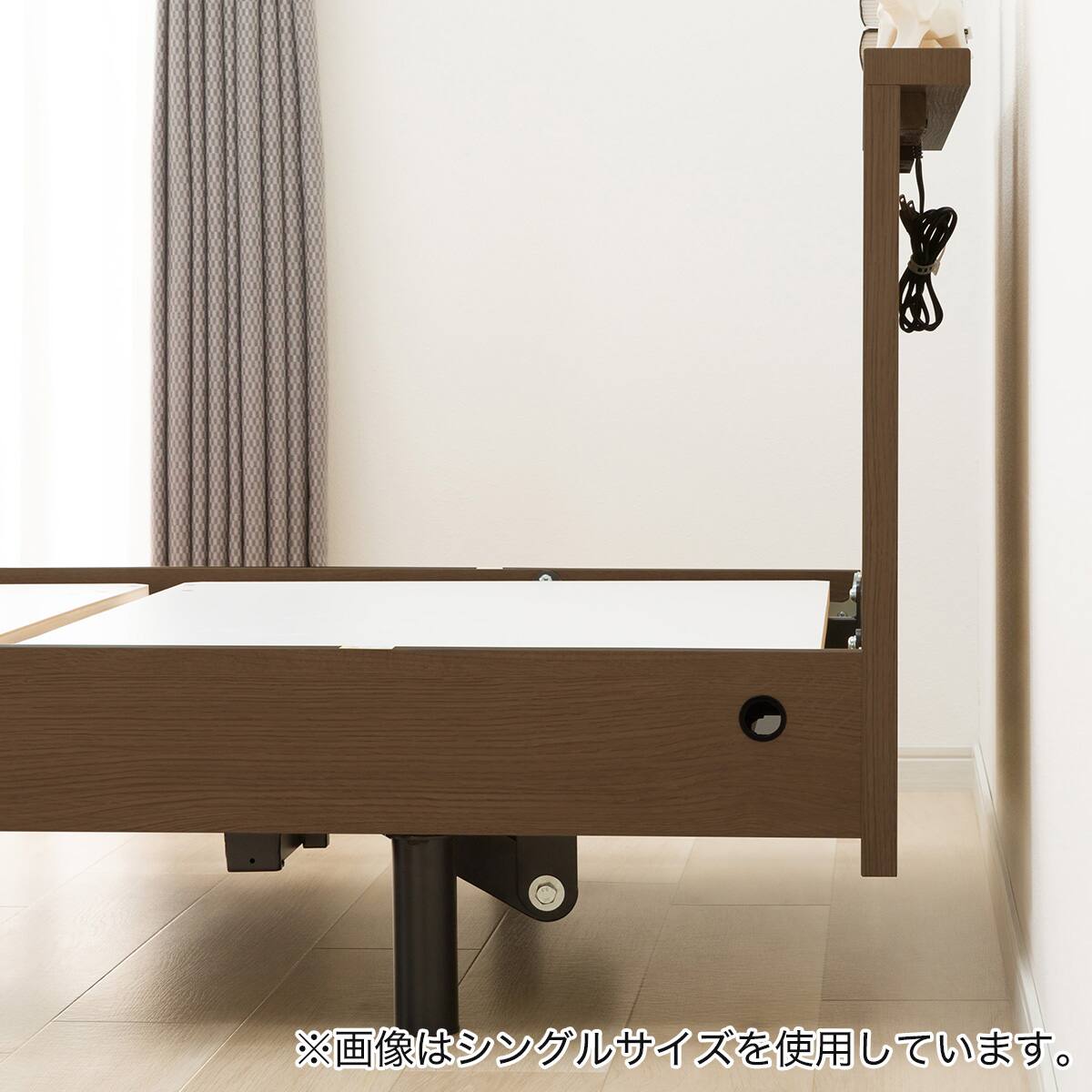 電動セミダブルベッドフレーム + マットレスセット(NS002 3M MBR/ELH2