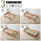 シングル 組立簡単天然い草ベッド (ライトブラウン) 7枚目画像