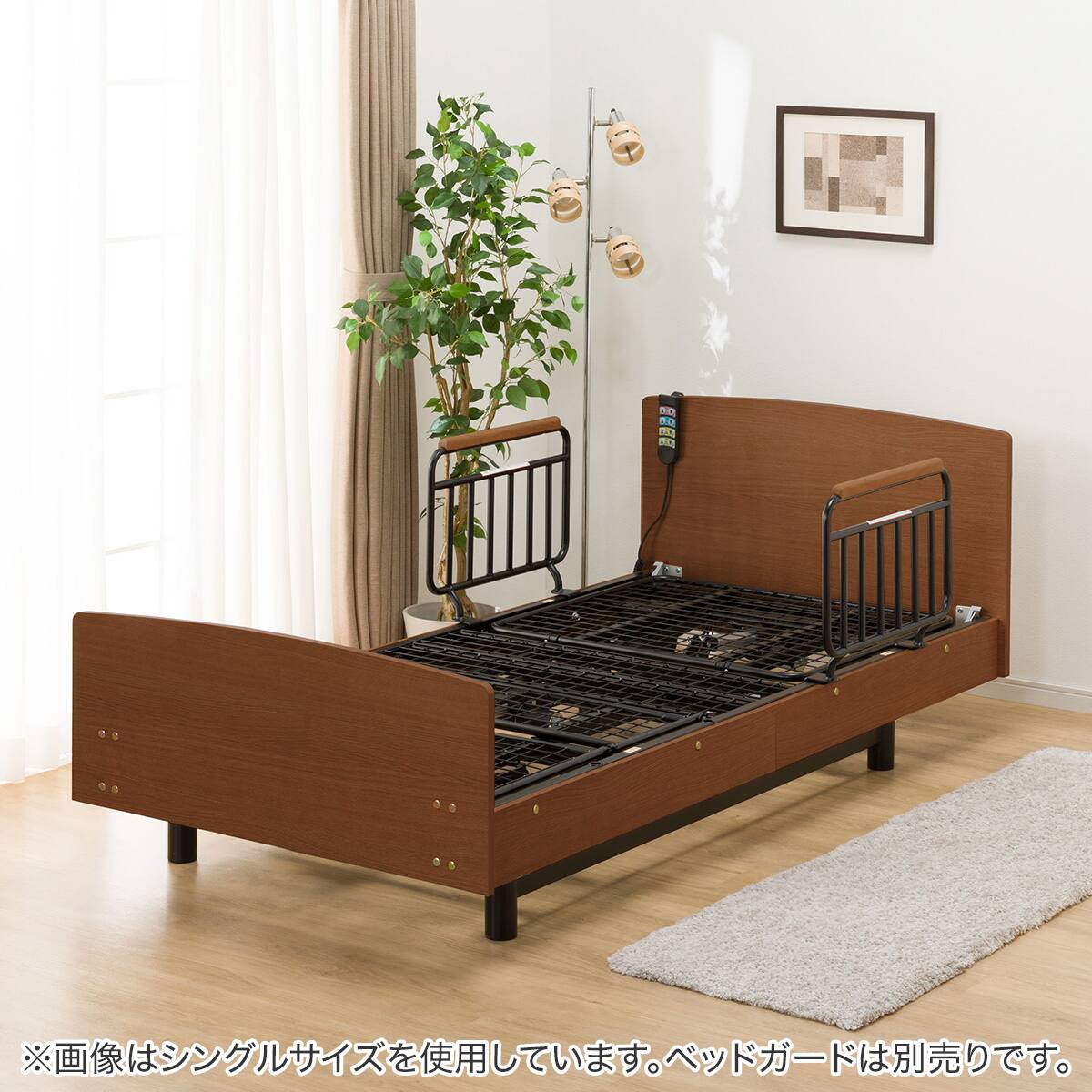 電動ベッドフレーム セミダブル (ライズ3N 3M-F フラットタイプ MBR
