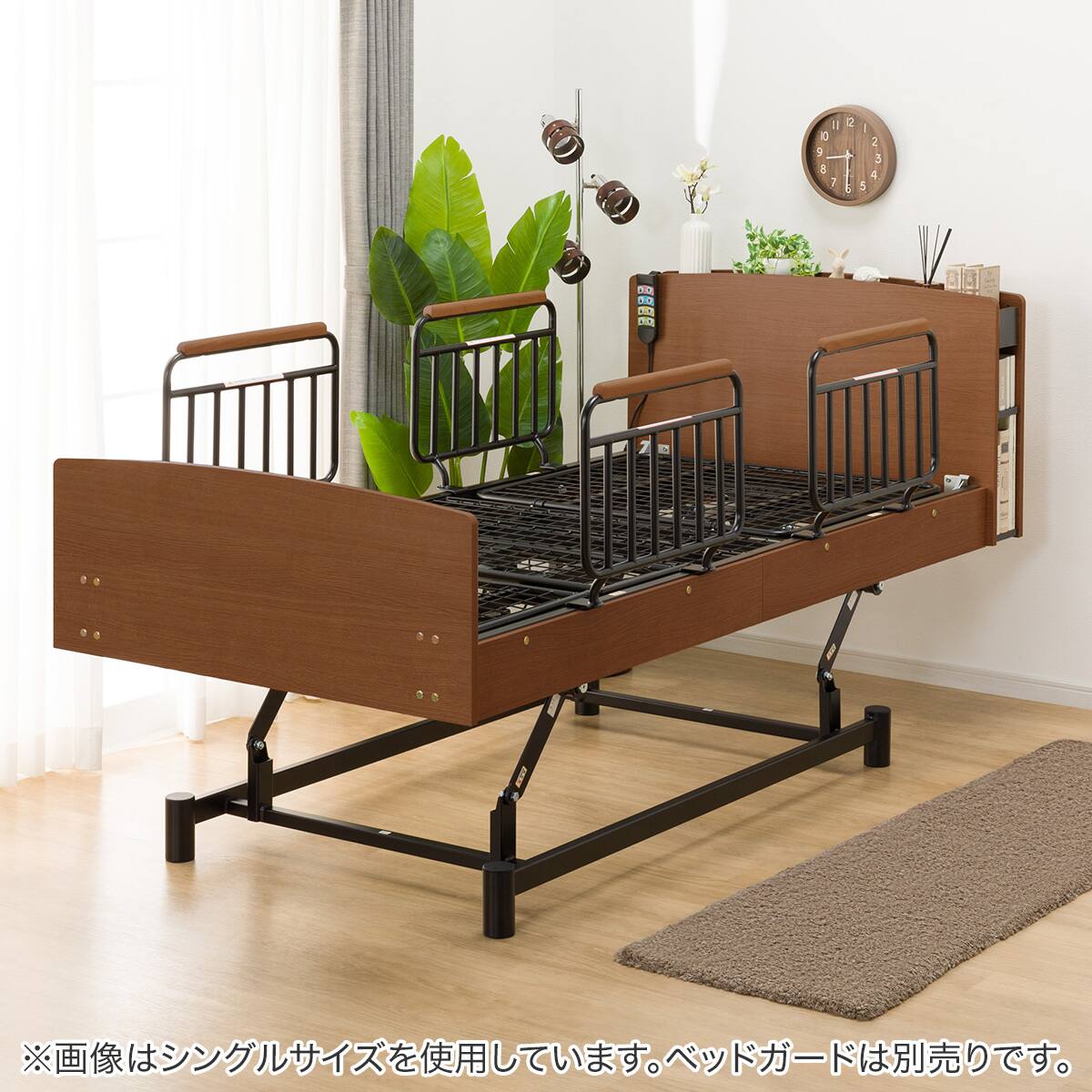 電動セミダブルベッドフレーム(ライズ3N 3M-C MBR) | ニトリネット