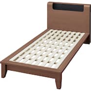 ベッドフレーム (WP512 LEG/LOW 棚・コンセント・ライト付き すのこ)