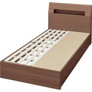 【棚・コンセント・ライト付き】シングルベッドフレーム(WP513 引出し付きタイプ)