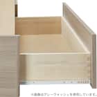 収納付きベッドフレーム シングル (WP511 棚・コンセント・引き出し付き すのこ WW) 3枚目画像