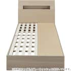 収納付きベッドフレーム シングル (WP513 棚・コンセント・ライト・引き出し付き すのこ WW) 2枚目画像