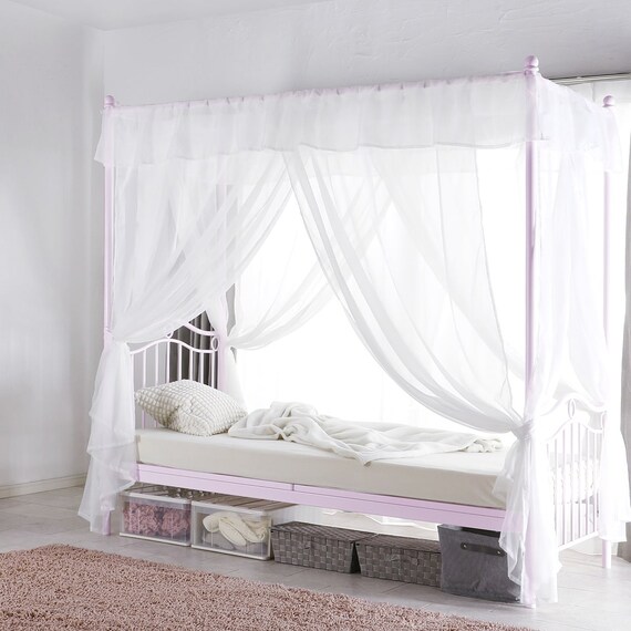 天蓋付きスチールベッド (ALC パープル) 1枚目画像