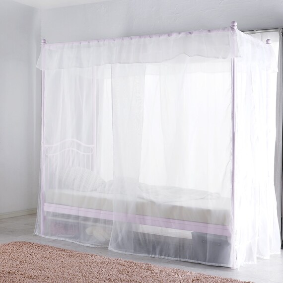 天蓋付きスチールベッド (ALC パープル) 2枚目画像