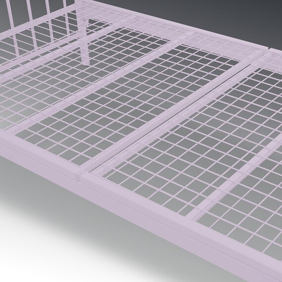 天蓋付きスチールベッド (ALC パープル) 9枚目画像