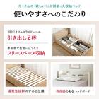 ダブル 棚コンセント付きチェストベッドとマットレスセット (SCL ホワイト / NPR ボンネルコイル) 4枚目画像