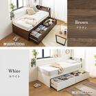 セミダブル 棚コンセント付きチェストベッドフレーム (SCL 深引きタイプ ナチュラル) 14枚目画像